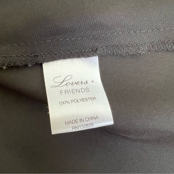 Lovers + Friends Long Sleeve V Neck Dress in Black - M - Picture 10 of 12